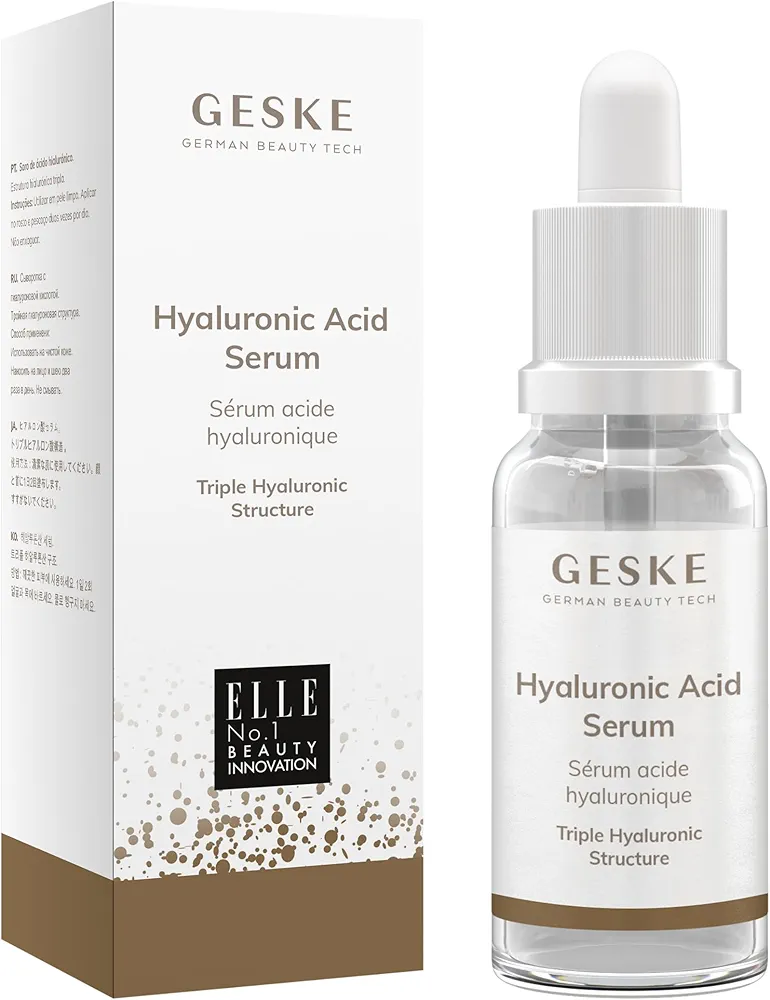 GESKE Hyaluronic Acid Serum | For Dry Skin | Facial Care with Hyaluronic Acid | Anti-Aging Serum | Vegan Formula | No Animal Testing | Complements GESKE SmartAppGuided™ Devices