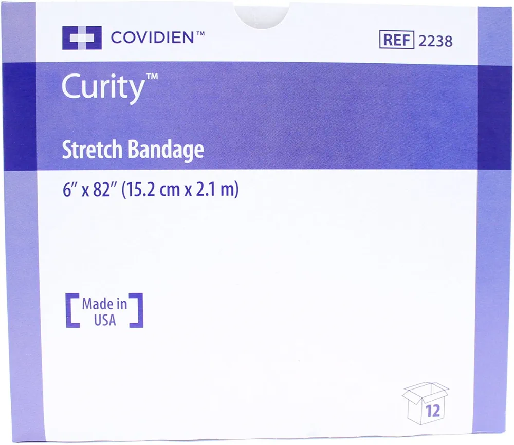 Curity 2238 Sterile Gauze Stretch Bandages 6" X 82" - Box of 12