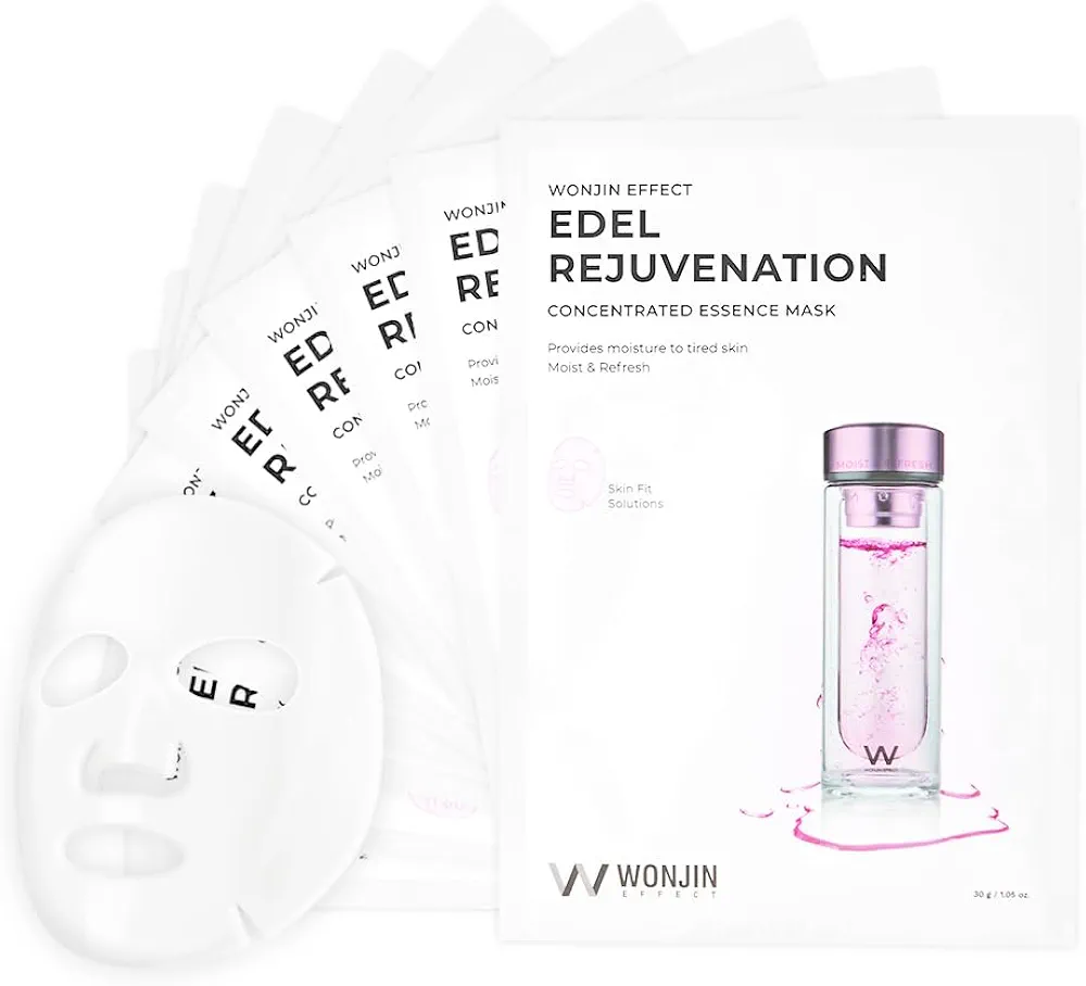 EDEL REJUVENATION MASK 1.05 fl Oz*10 pieces, Hydrating, Moisturizing, Skin Elasticity, Wrinkle Care, Hyaluronic Acid, Collagen, Centella Asiatica