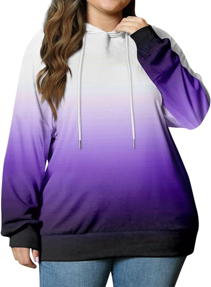 Womens Oversized Plus Size Drawstring Hoodies Casual Fall Sweatshirt Long Sleeve Pullover 4X-5X Hooded Clothes 2023