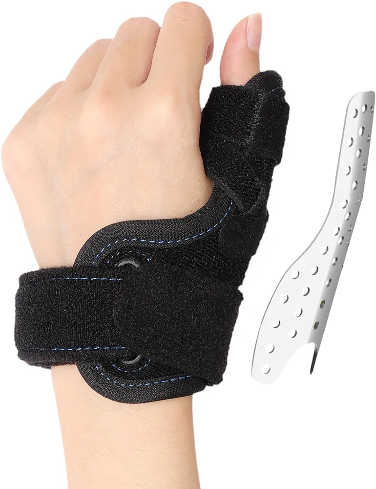 Thumb Splint, CMC Thumb Brace, Thumb Spica Splint for Dequervains Tendonitis, Arthritis, Carpal Tunnel, Sprained, Repetitive Stress Injury, Thumb Stabilizer - Left & Right, S/M