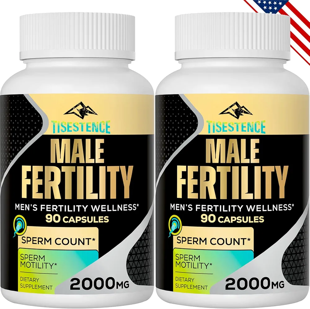 Fertility Supplements for Men, Male Prenatal Vitamins -Optimal Sperm Count, Motility and Strength, 2000MG Mens Fertility Supplements with Maca Root, Zin & Folate for Conception - 2 Months Supply