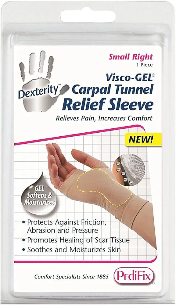 PediFix Dexterity Visco-gel Carpal Tunnel Relief Sleeve, Large Right