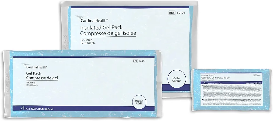 Cardinal Health™ Reusable Hot/Cold Gel Pack, Insulated, Small, 5.1 x 7IN