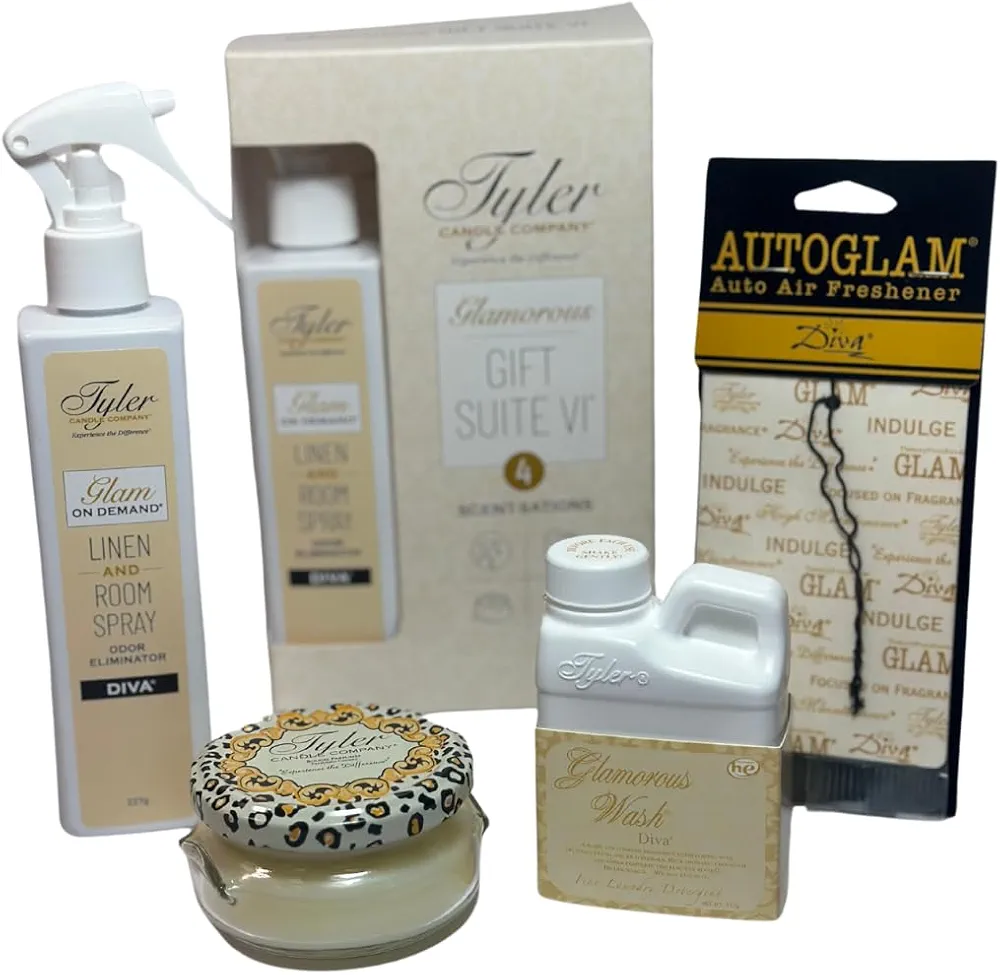 Diva Glamorous Gift Suite VI - (On Demand Room Spary, Glamorous Wash, Jar Candle, Autoglam)