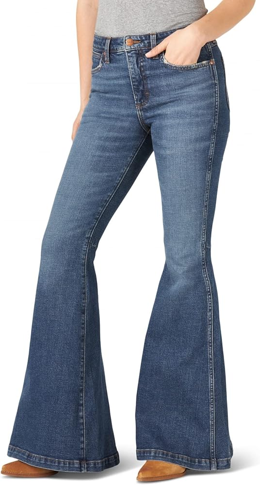 Wrangler Womens Retro High Rise Trumpet Flare Jeans