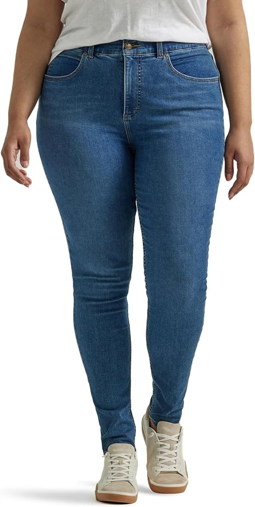 Lee womens Plus Size Ultra Lux Comfort With Flex Motion High Rise Skinny Jean