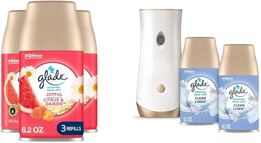 Glade Automatic Spray Refills for Home (Citrus & Daisies, Clean Linen)