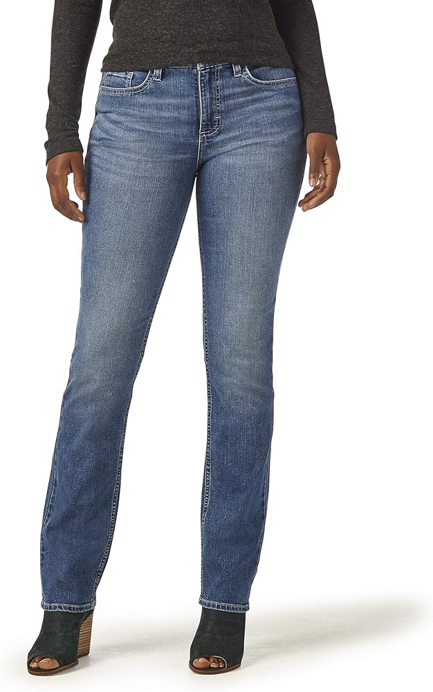 Riders by Lee Indigo womens Midrise Straight Leg Jean