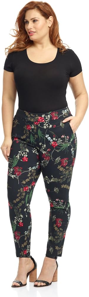 Rekucci Curvy Woman Ease into Comfort Skinny Plus Size Pant w/Tummy Control