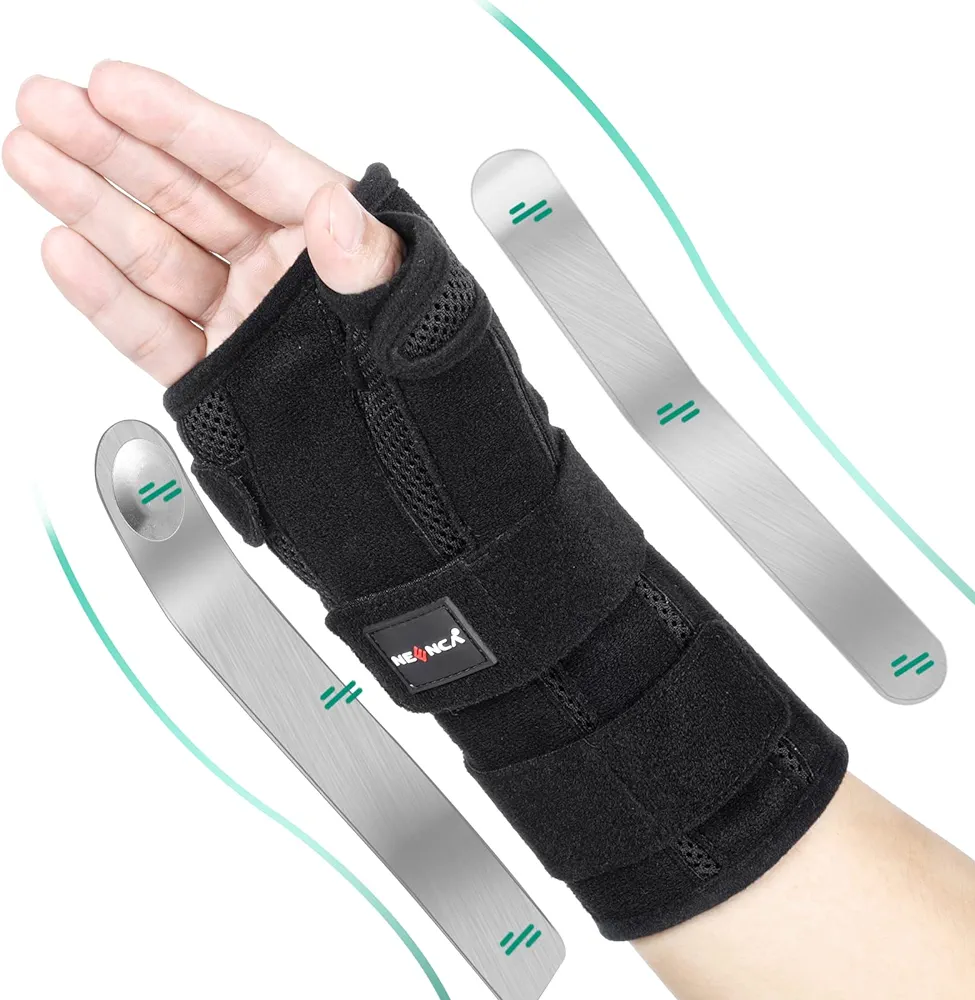 NEENCA Carpal Tunnel Wrist Brace Night Support, Adjustable Night Wrist Support Brace with Splints for Arthritis, Tendonitis, Sprains, Injuries, Wrist Pain