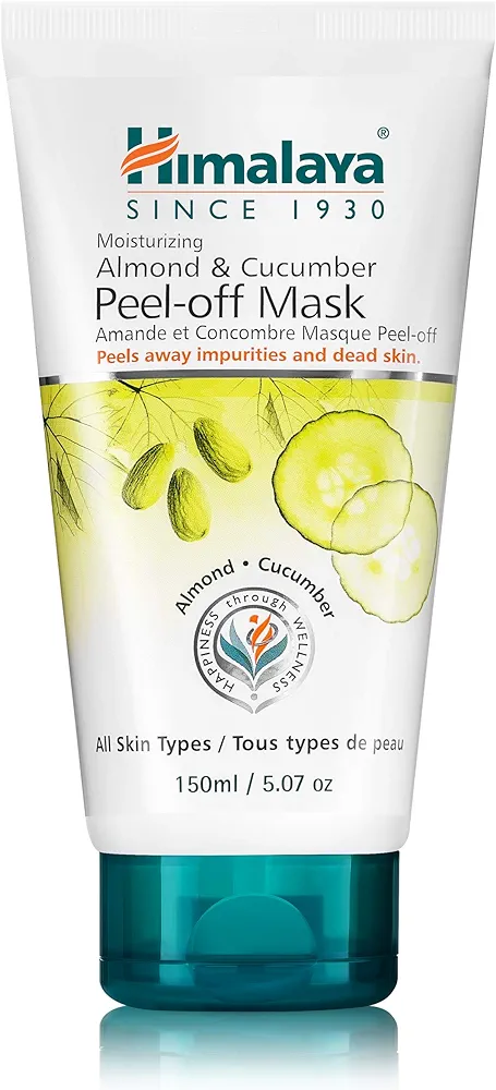 Himalaya Almond & Cucumber Peel-Off Mask, Removes Blemishes, Dead Cells and Impurities 5.07oz/150ml