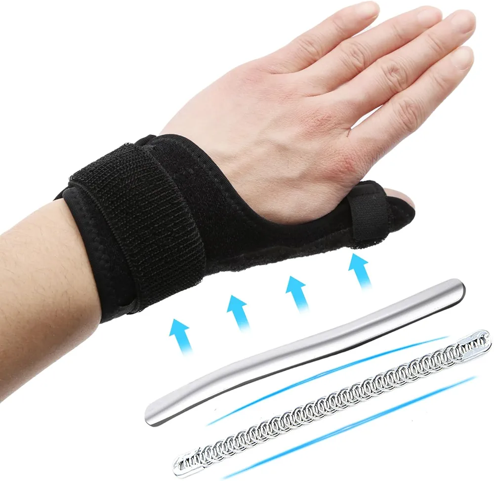 Thumb Brace Wrist Support Splint, Thumb Spica Splint for Right Left Hand, Carpal Tunnel Night Support, Trigger Finger Stabilizer for Women Men