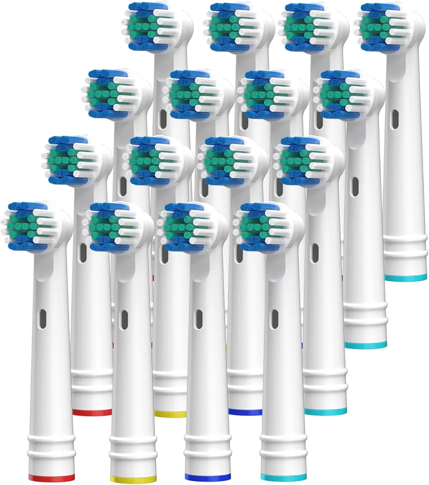 Replacement Toothbrush Heads for Oral B Braun-16 Pack Professional Electric Toothbrush Heads Compatible with Oral B Replacement Brush Heads 7000/Pro 1000/9600/ 5000/3000/8000 Adults Kids