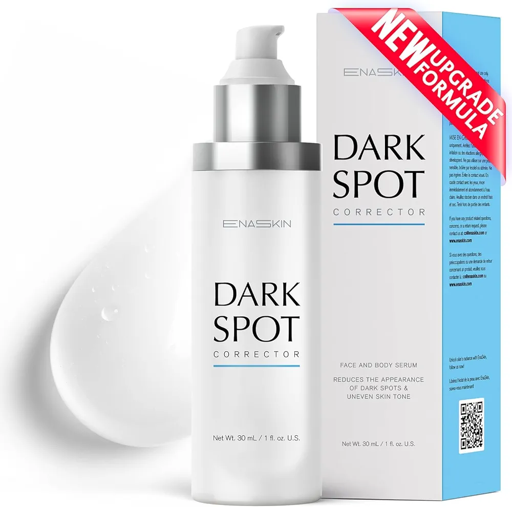 EnaSkin Dark Spot Remover Face & Body Serum: Age Spot Sun Spot Freckles Melasma Brown Spot - Advanced Formula with Niacinamide for Women and Men (1.0 Fl Oz)