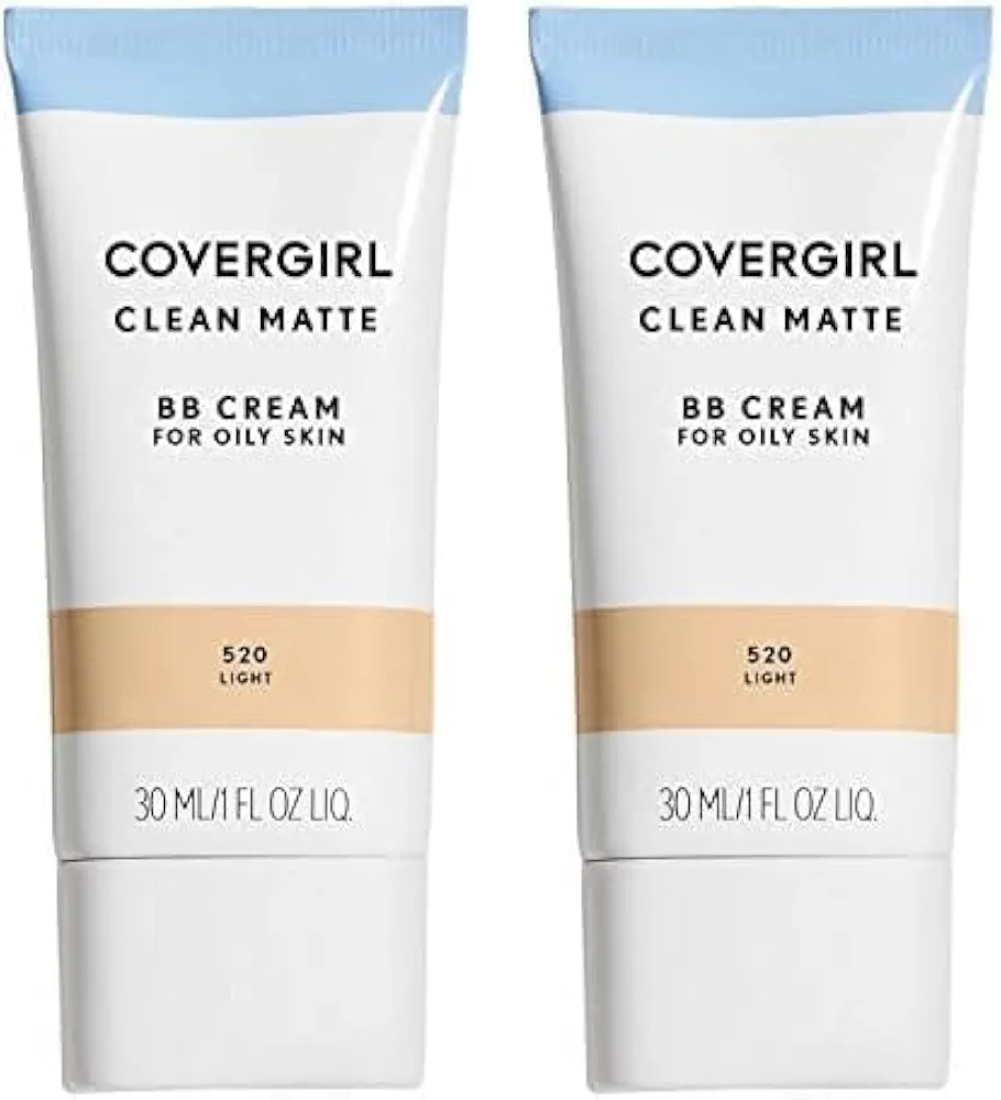 COVERGIRL - Clean Matte BB Cream, Oil-Free, Long-Lasting, Sensitive Skin, Lightweight, 100% Cruelty-Free (Pack of 2)