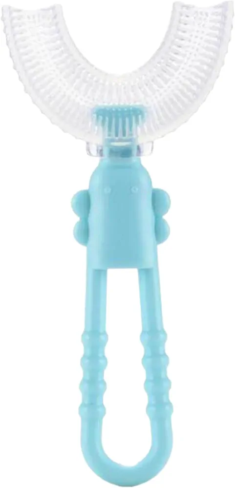 Silicone Toothbrush U-Shaped Tooth Brush Teeth for Toddlers Child Yellow Blue Green U-Shaped