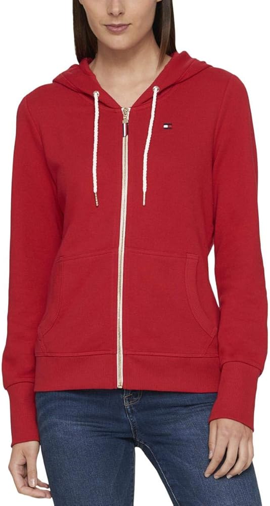 Tommy Hilfiger Women's Zip-up Hoodie – Classic Sweatshirt With Drawstrings and Hood