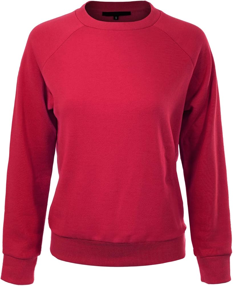 MixMatchy Women's Soft and Comfy Basic Pullover Crewneck Fleece Sweatshirt