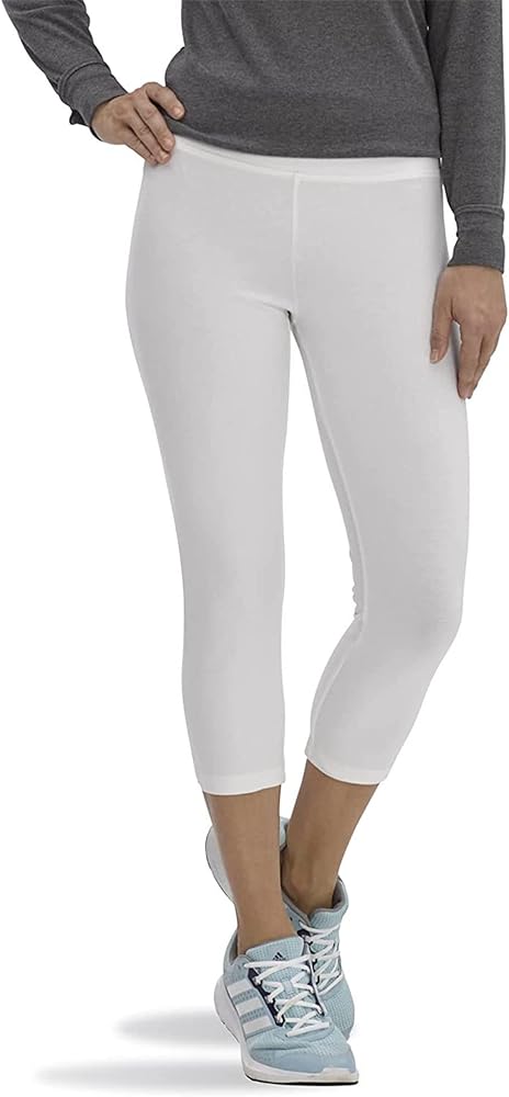 No nonsense Women's Cotton Capri Legging with Wide Waistband