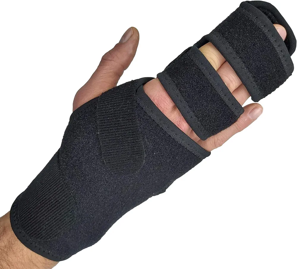 Trigger Finger Splint Finger Brace | Middle Finger Splint | Splint For Fractures, Broken Ring Finger, Arthritis, Tendonitis | Mallet Finger Splint Straightener Immobilizer | (RIGHT SMALL-MEDIUM)