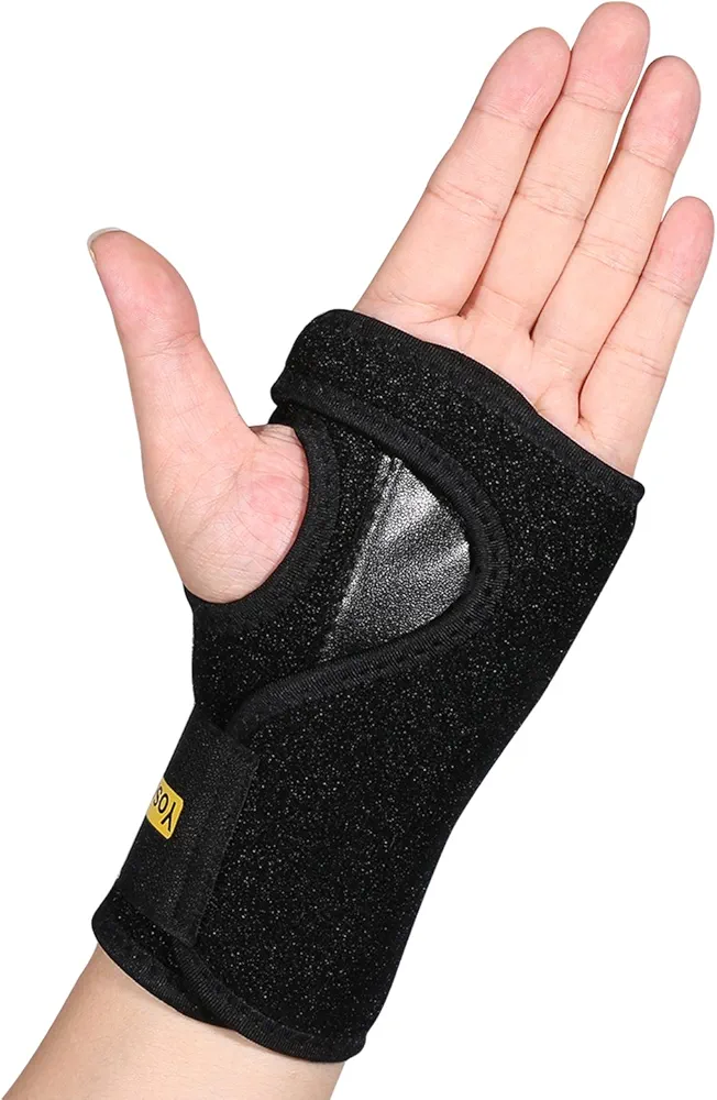 Walfront Wrist Brace Left Hand Adjustable Wrist Splint Brace Carpal Tunnel Breathable Neoprene Night Sleep Splint Brace 9'' Wrist Belt Band for Workout Fitness Injury Recovery Prevention