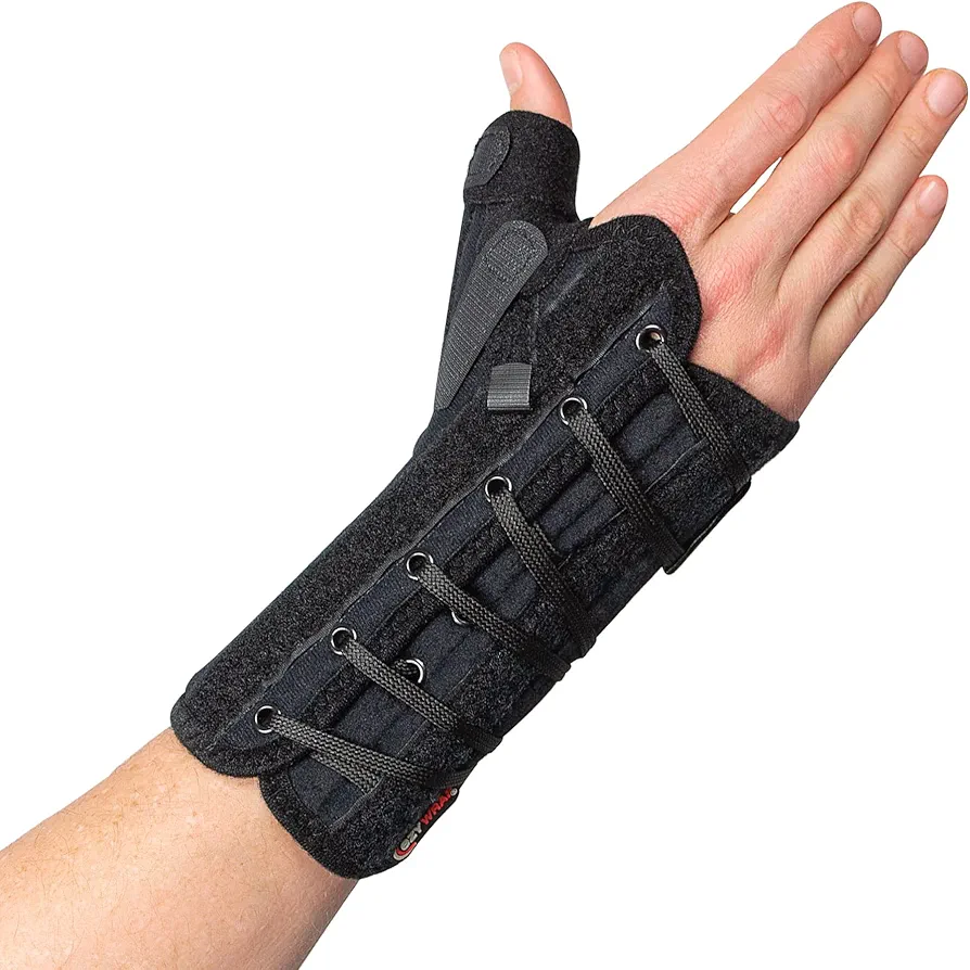 Ultimate Thumb Brace Orthosis– Thumb & Wrist Support Brace for Women & Men – Hand & Wrist Wrap w/Trigger Finger Splint for Carpal Tunnel Relief – Thumb Stabilizer (Black)