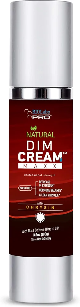 BIOLABS PRO Estrogen Blocker - Natural DIM Cream - Metabolize Excess Estrogen - Diindolylmethane Hormone Balance Support Topical DIM Supplement for Men Or Women - 3.6oz