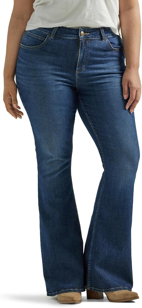 Lee Women's Plus Size Legendary Mid Rise Flare Jean