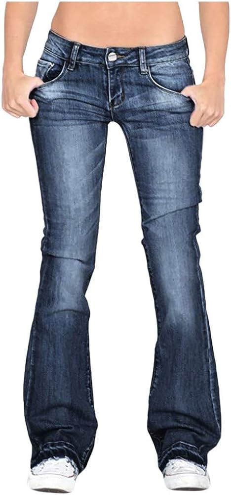 Bell Bottom Jeans for Women High Waisted Flare Jeans with Classic Wide Leg Denim Pants Stretch Bootcut Jeans