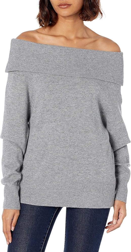 PAIGE Women's Izabella Long Sleeve Off The Shoulder Sweater