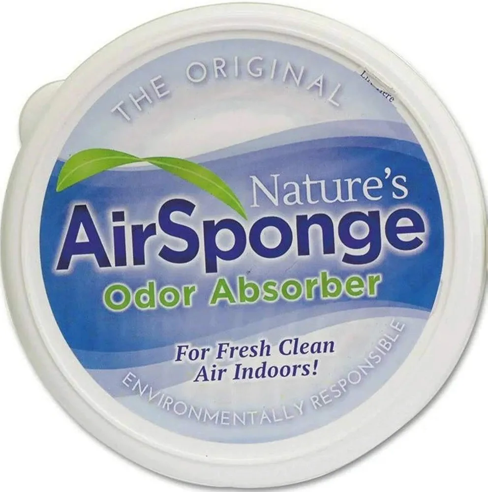 Delta Nature's Air Sponge Odor Absorber, Eliminator, Neutralizer and Natural Air Freshener Gel - Unscented Plastic Tub 0.5 Lb. 6-pack