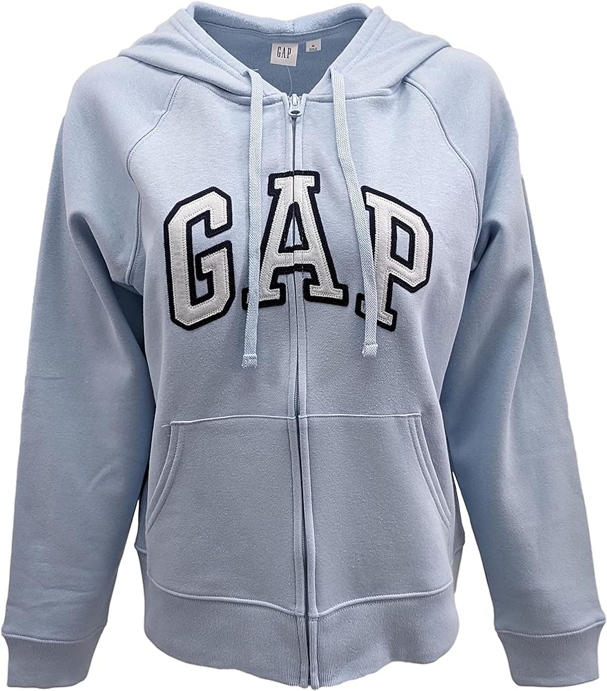 Gap Factory Womens Fleece Arch Logo Full Zip Hoodie