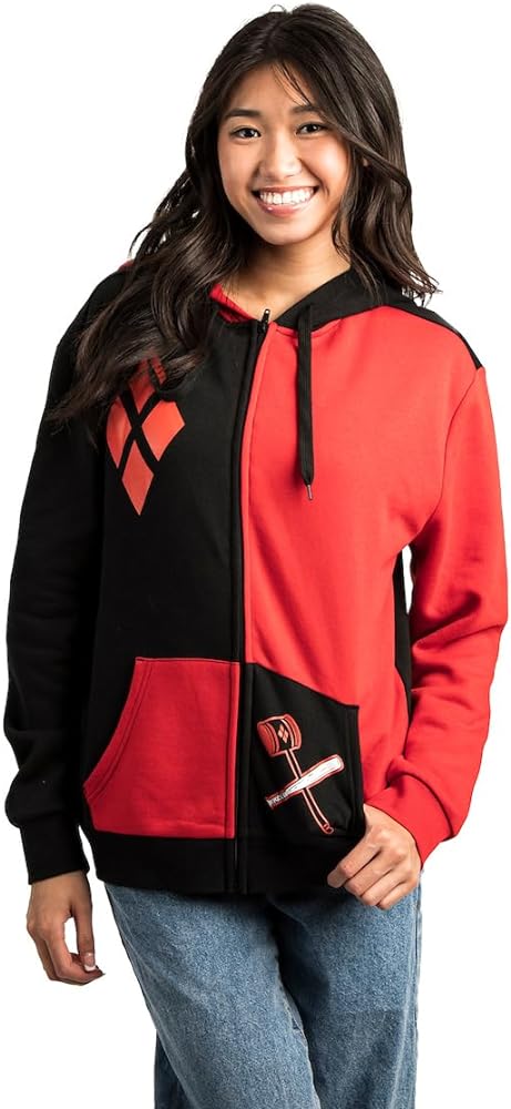 DC Comics Harley Quinn Adult Zip-Up Hoodie