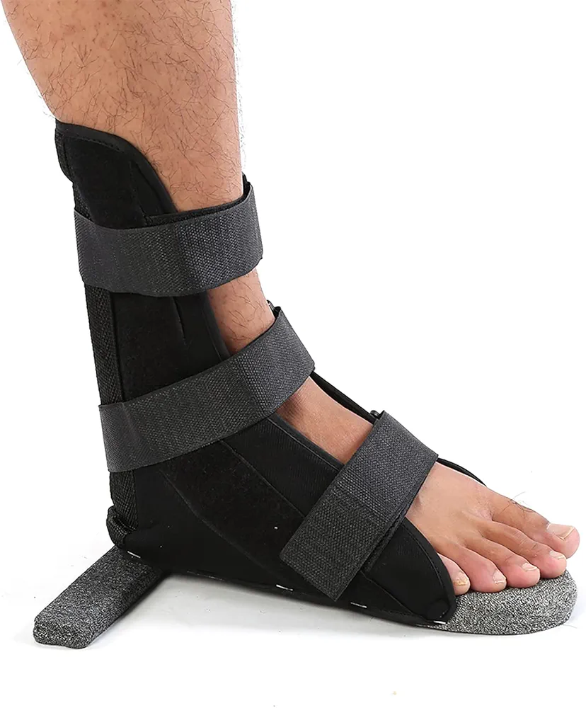 KIMISS Ankle Support Brace, 3Sizes Adult Leg Fixation Protector Ankle Strap Support Foot Orthosis Plantar Splint Brace (S)