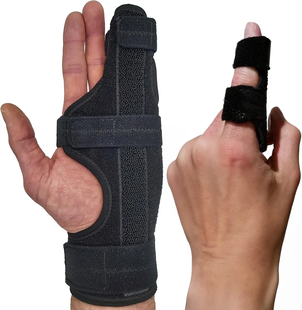 ARMSTRONG AMERICA Metacarpal Finger Splint (Left Small) + Finger Splints Bundle