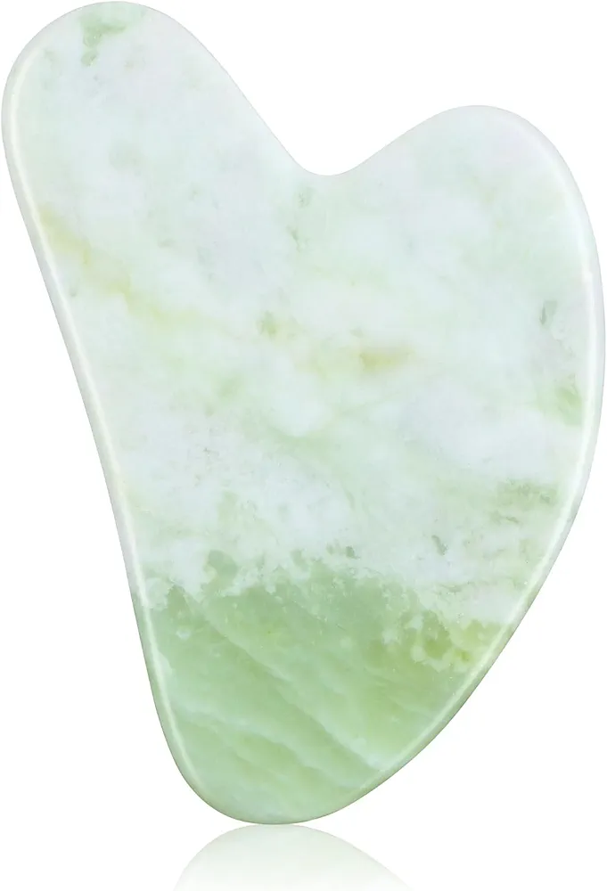 Gua Sha Facial Tools Guasha Tool Gua Sha Jade Stone for Face Skincare Facial Body Acupuncture Relieve Muscle Tensions Reduce Puffiness Festive Gifts Mint Green