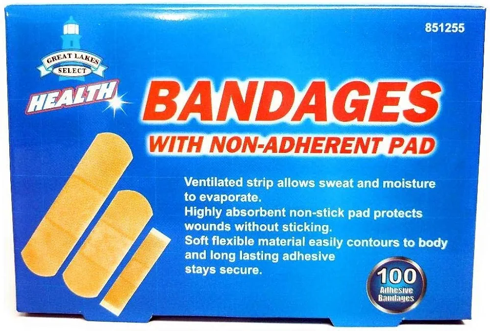 200 Ct Assorted Sizes Adhesive Bandages Non-Stick Pad Water Resistant First Aid