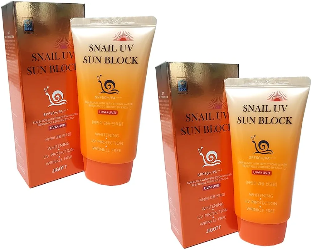 EKEL Snail UV Sun Block Cream SPF50 + PA +++ (children combined) / Korean Cosmetics (2)