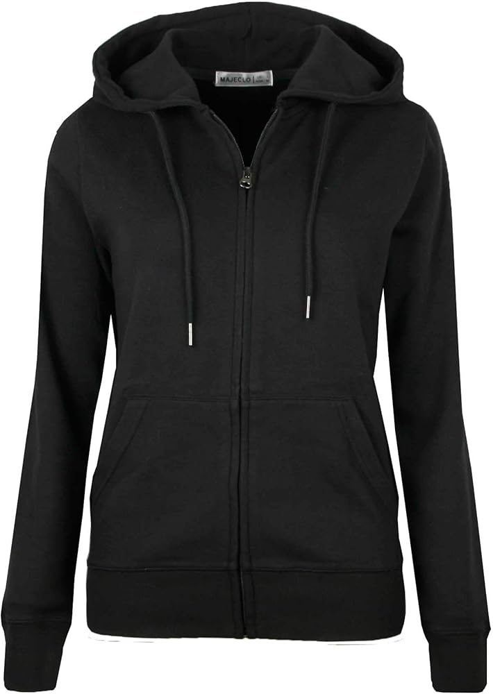 Slim Fit Women's Casual Full-Zip Hoodie Lightweight Long Sleeve Sweatshirt Casual Jacket with Pocket