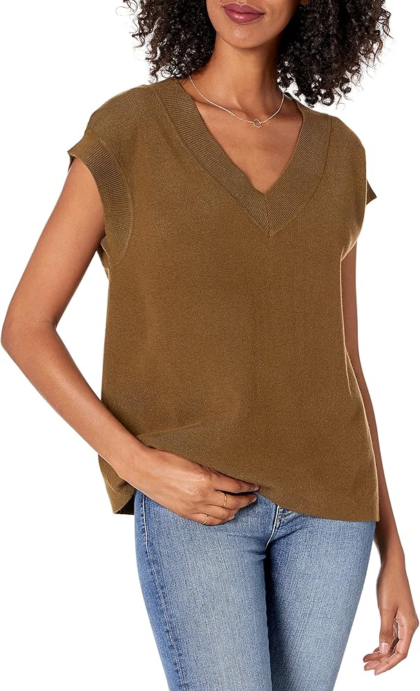 The Drop Women's Zhen V-Neck Sweater Vest