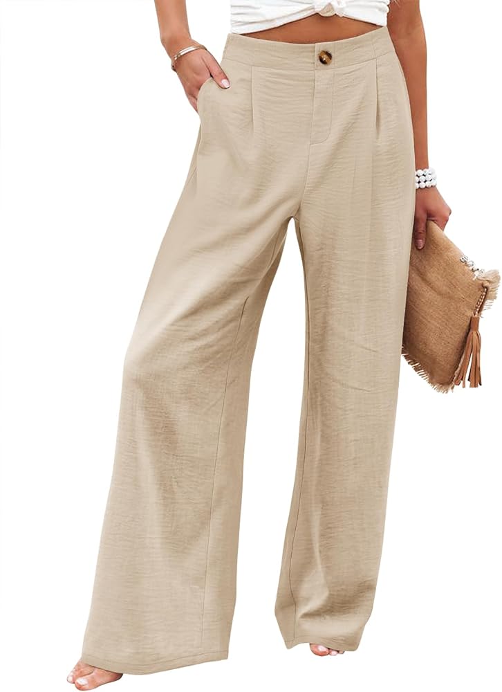 Angerella Women's Wide Leg Pants High Waisted Long Casual Pants