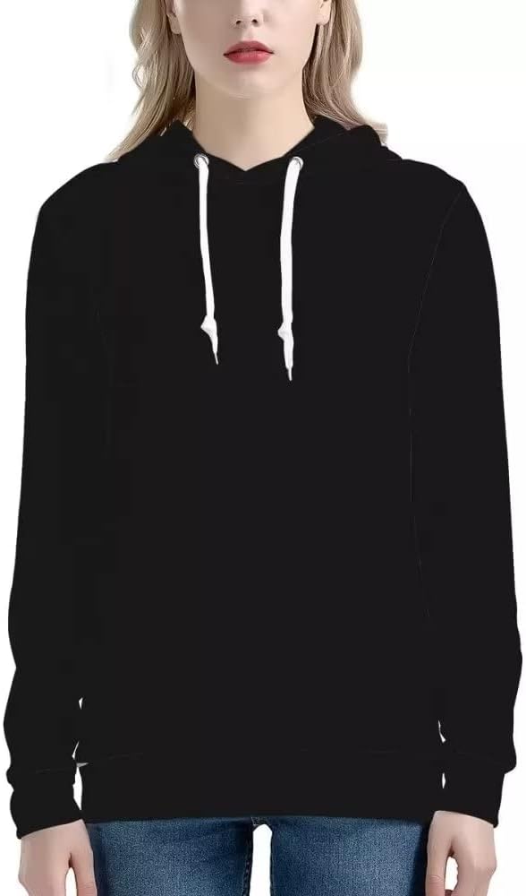 Women Casual Sweatshirt Hooded Hoodie Crew Neck Pullover Hoodie Casual Long Sleeve Drawstring Sweatshirt