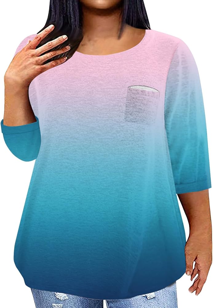 Spring Tops for Women 2024,Womens Tops Dressy Casual Summer,Women's 3/4 Sleeve Summer Tops,Dressy Tops for Women Summer,Womens 3/4 Sleeve Tops,Tops for Women 2024,Women's Tops, tees & Blouses,