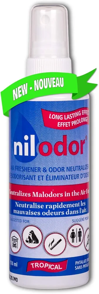 Air Freshener and Odor Neutralizer - Eliminates Odors from Pets, Smoke, Garbage, Kitchen and Sportwear (Tropical, Spray)