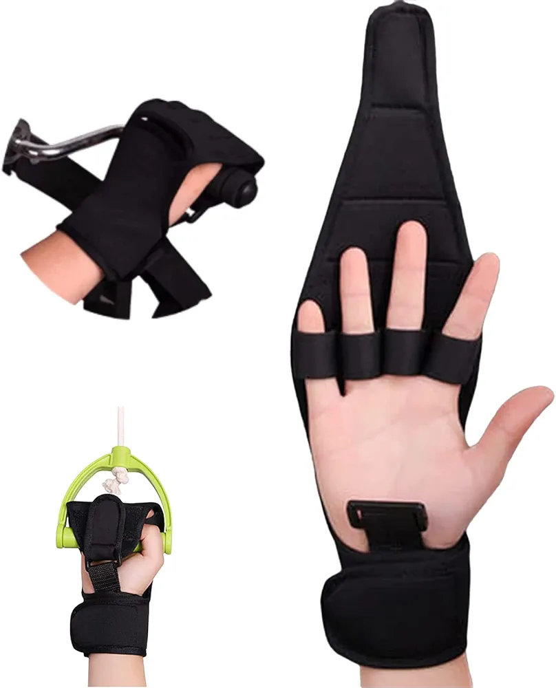 Fingers Support Training Brace, Finger Separator, Finger Splint Brace Five Finger Separation Breathable Rehabilitation Training Brace for Separate Fingers and Finger