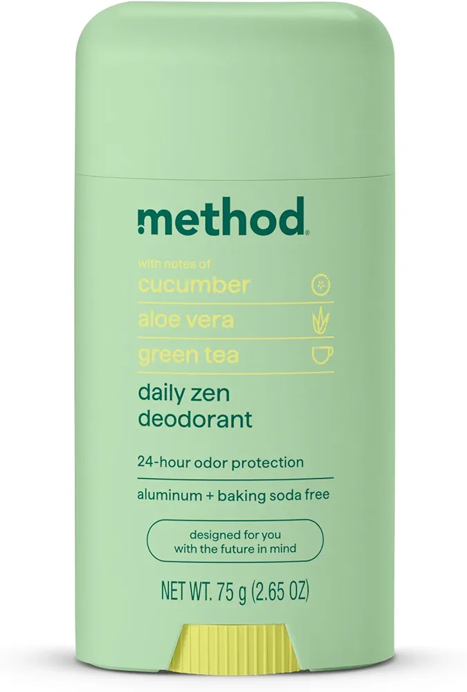 Method Deodorant, Daily Zen, Cucumber, Seaweed + Green Tea notes, 24 Hour Odor Protection, 2.65 oz