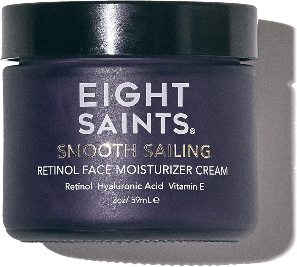 Eight Saints Retinol Facial Moistuizer Cream, For Firming Face, Neck & Eye Wrinkles and Lines, Deep Hydrating Lotion, Fragrance-Free, 2 Ounces