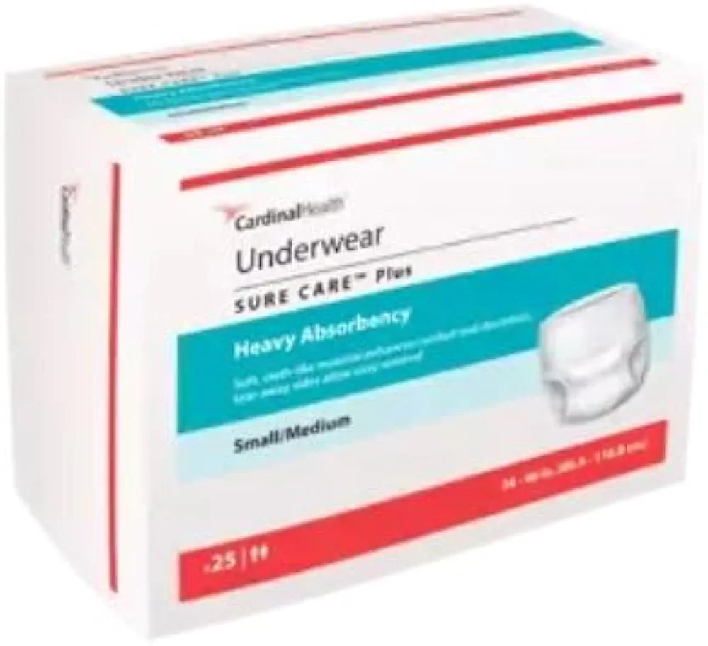 Cardinal Health™ Protective Underwear, Sure Care™ Plus, Heavy Absorbency, Small/Medium, Case of 80