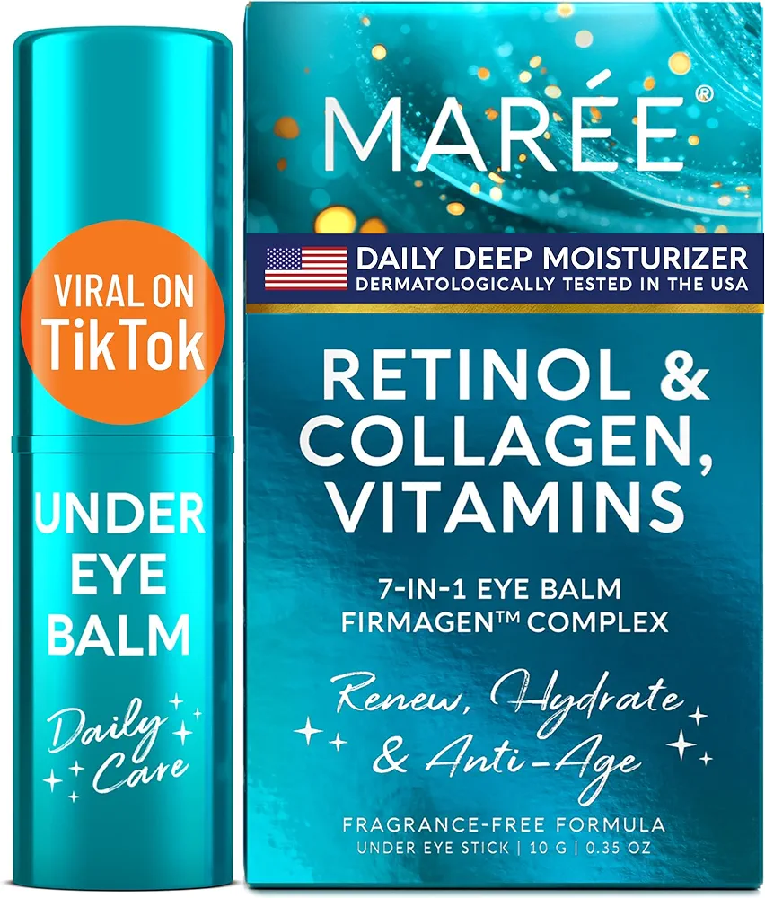 MAREE Multi Balm Stick with Retinol & Ceramide Complex - Facial Moisturizer & Under Eye Balm for Dark Circles - Under Eye Brightener 0.35 Oz